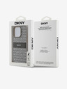 DKNY PU Leather Repeat Pattern Tonal Stripe Back Cover για iPhone 15 Pro Beige DKNY