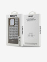 DKNY PU Leather Repeat Pattern Bottom Stripe MagSafe Back Cover για iPhone 14 Pro Brown DKNY