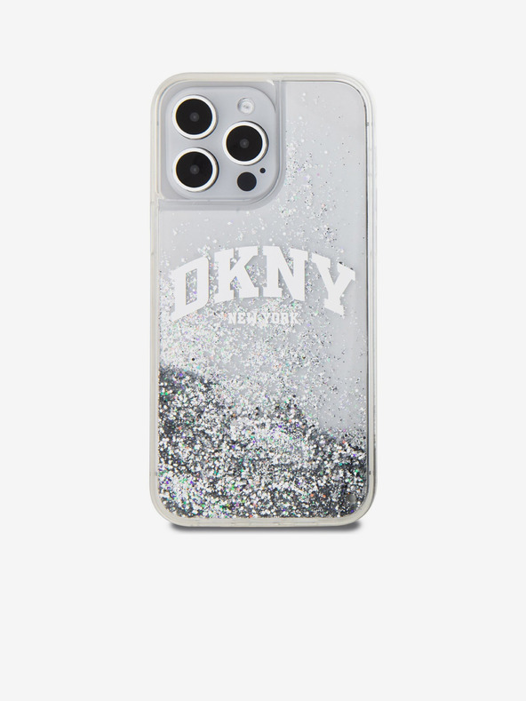 DKNY Κάλυμμα πλάτης Arch Logo Liquid Glitter για iPhone 15 Pro Max Διαφανές DKNY