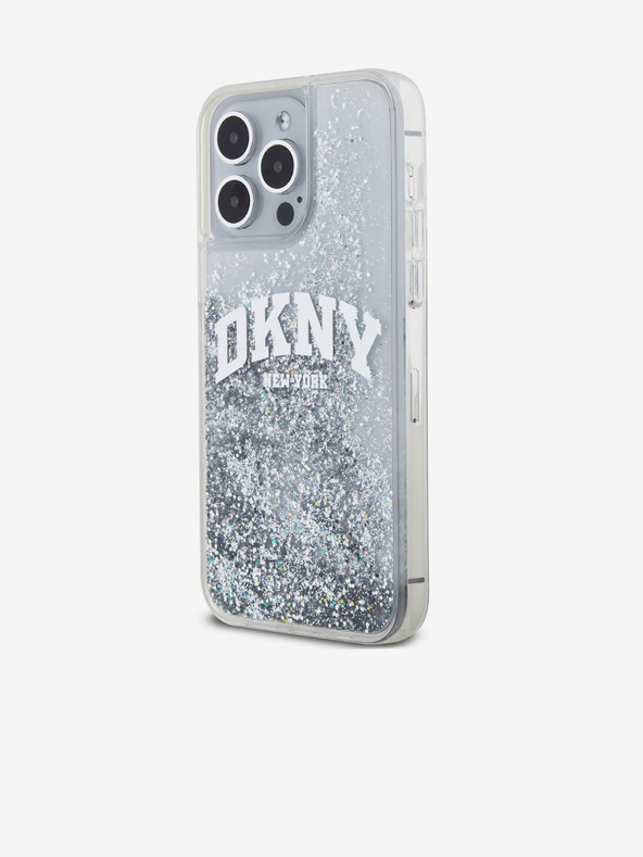 DKNY Κάλυμμα πλάτης Arch Logo Liquid Glitter για iPhone 15 Pro Max Διαφανές DKNY