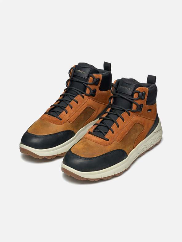 Geox Καφέ ανδρικά μποτάκια αστραγάλου Geox Spherica 4X4 ABX