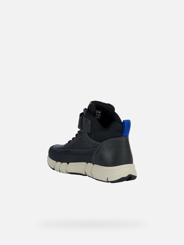 Geox Μαύρες αγορίστικες μπότες αστραγάλου Geox Flexyper