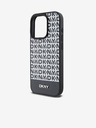 DKNY PU Leather Repeat Pattern Bottom Stripe MagSafe Back Cover για iPhone 14 Pro Black DKNY