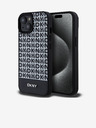 DKNY PU Leather Repeat Pattern Bottom Stripe MagSafe Back Cover για iPhone 15 Μαύρο DKNY