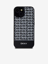 DKNY PU Leather Repeat Pattern Bottom Stripe MagSafe Back Cover για iPhone 15 Μαύρο DKNY