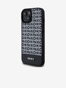 DKNY PU Leather Repeat Pattern Bottom Stripe MagSafe Back Cover για iPhone 15 Μαύρο DKNY