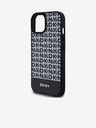 DKNY PU Leather Repeat Pattern Bottom Stripe MagSafe Back Cover για iPhone 15 Μαύρο DKNY