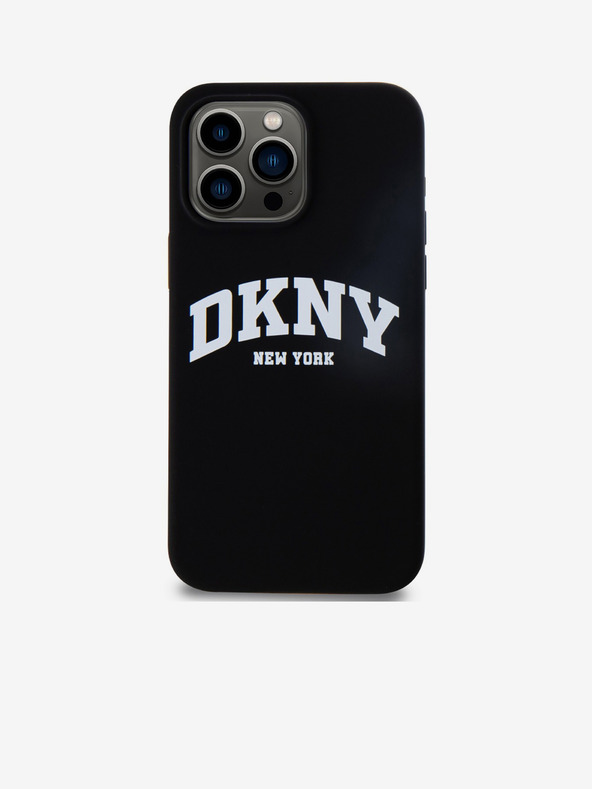 DKNY Υγρή σιλικόνη αψιδωτό λογότυπο MagSafe πίσω κάλυμμα για iPhone 12/12 Pro Μαύρο DKNY