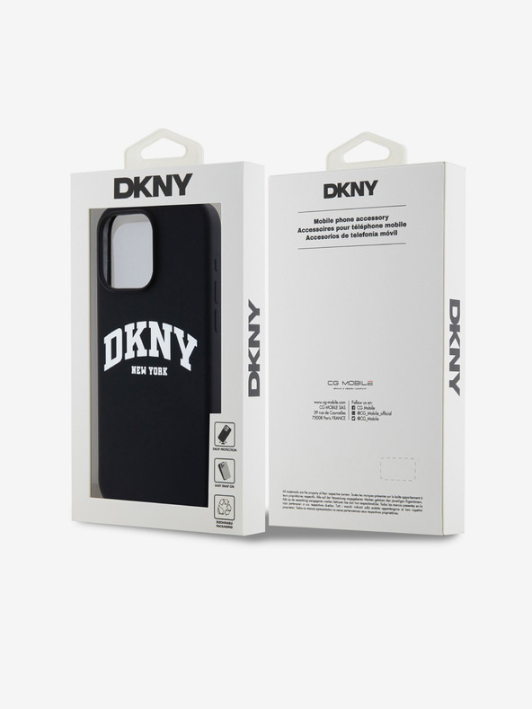 DKNY Υγρή σιλικόνη Arch Logo MagSafe Back Cover για iPhone 15 Pro Max Μαύρο DKNY