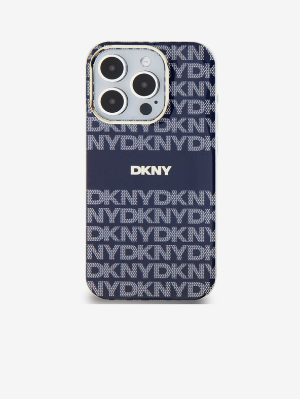 DKNY Κάλυμμα PC/TPU Repeat Pattern Tonal Stripe Magsafe Back Cover για iPhone 15 Pro Blue DKNY