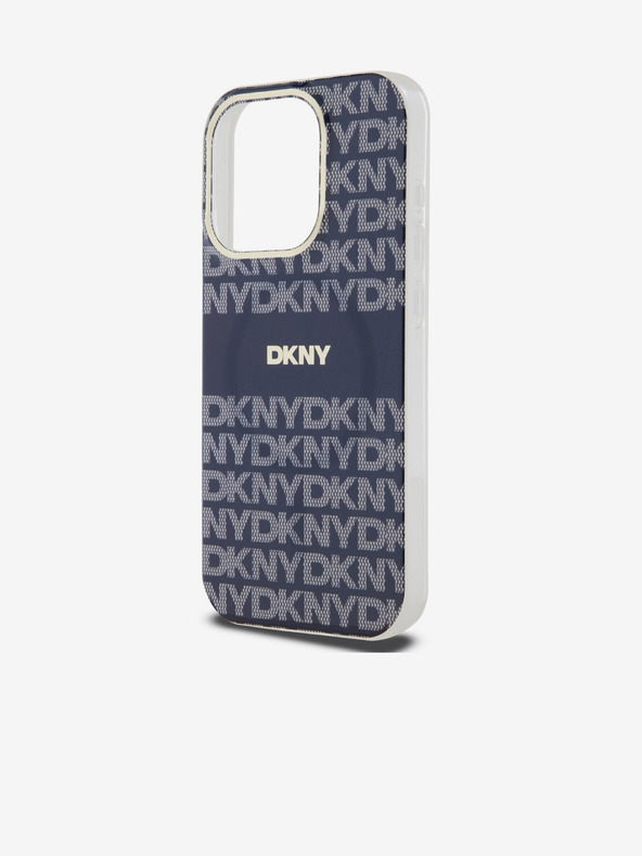 DKNY Κάλυμμα PC/TPU Repeat Pattern Tonal Stripe Magsafe Back Cover για iPhone 15 Pro Blue DKNY
