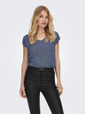 ONLY Μπλε γυναικείο μπλουζάκι ONLY Silvery