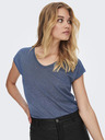 ONLY Μπλε γυναικείο μπλουζάκι ONLY Silvery