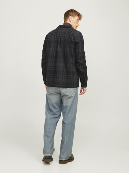 Jack & Jones Μαύρο και γκρι ανδρικό Jack & Jones Raymond ελαφρύ σακάκι πουκάμισο Jack & Jones Raymond