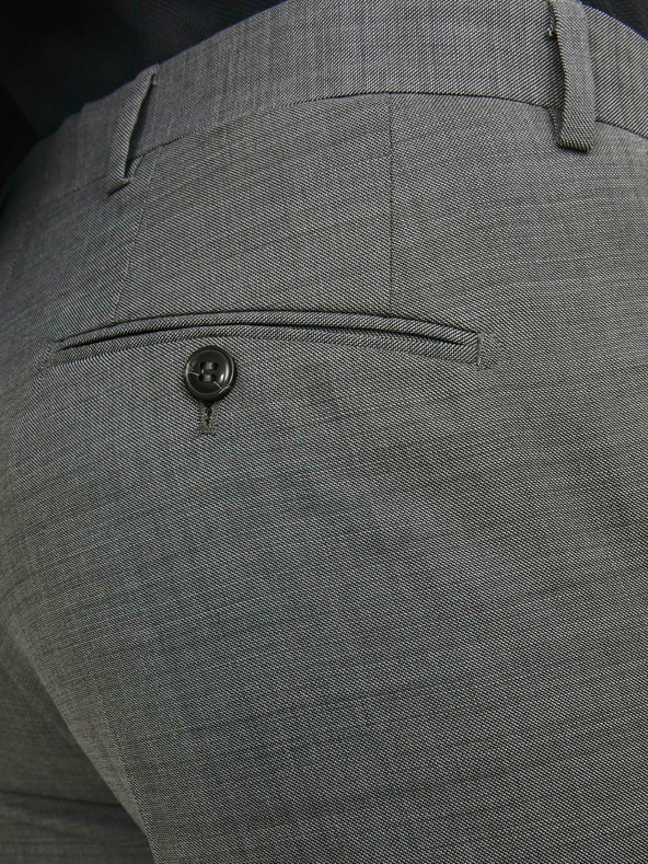 Jack & Jones Σκούρο γκρι ανδρικό παντελόνι κοστούμι από μάλλινο μείγμα Jack & Jones Solaris