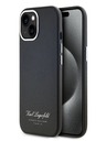 Karl Lagerfeld Κοκκώδες κάλυμμα πλάτης PU Hotel RSG για iPhone 15 Μαύρο Karl Lagerfeld