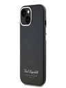 Karl Lagerfeld Κοκκώδες κάλυμμα πλάτης PU Hotel RSG για iPhone 15 Μαύρο Karl Lagerfeld