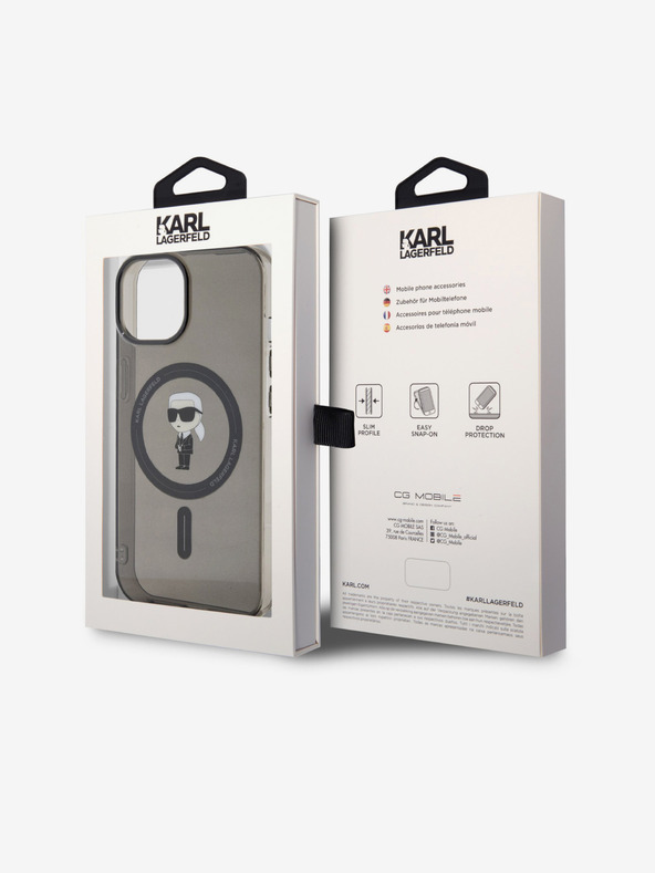 Karl Lagerfeld IML Ikonik MagSafe Back Cover για iPhone 15 Μαύρο Karl Lagerfeld Karl Lagerfeld