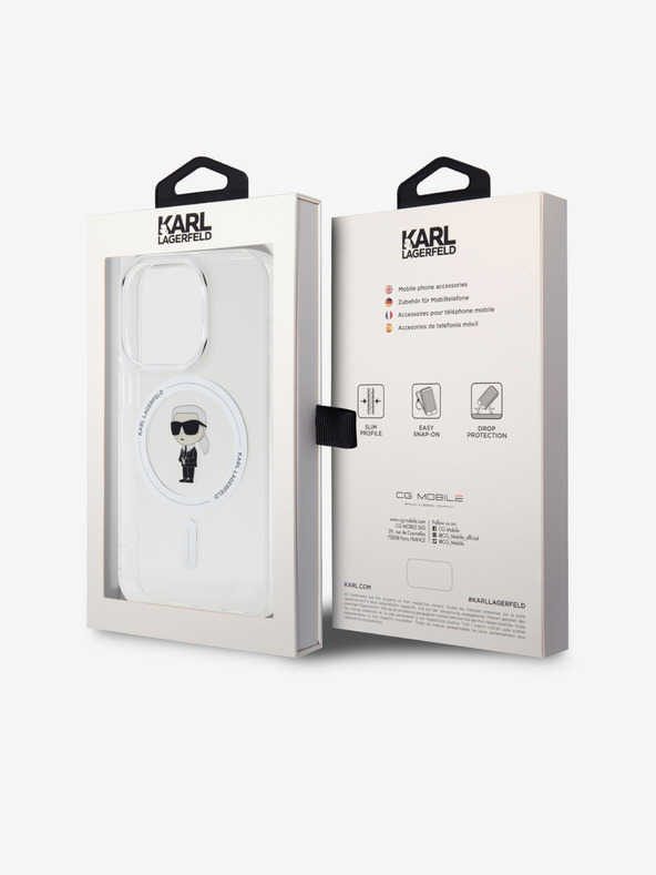 Karl Lagerfeld Karl Lagerfeld IML Ikonik Ikonik MagSafe Back Cover για iPhone 15 Pro Διαφανές