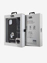 Karl Lagerfeld Karl Lagerfeld Saffiano Crossbody Strap Metal Karl and Choupette Back Cover για iPhone 15 Μαύρο