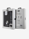 Karl Lagerfeld Κάλυμμα πλάτης Saffiano Crossbody Strap Metal Karl and Choupette για iPhone 15 Pro Max μαύρο Karl Lagerfeld