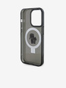 Karl Lagerfeld Ringstand Karl και Choupette MagSafe Back Cover για iPhone 15 Pro Μαύρο Karl Lagerfeld