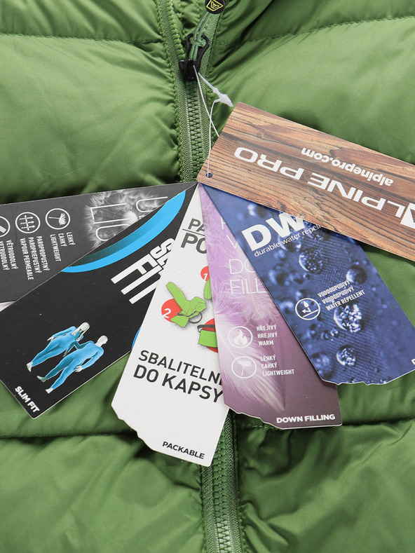 ALPINE PRO Ανδρικό χειμερινό πουπουλένιο μπουφάν με dwr ALPINE PRO ROGIT treetop