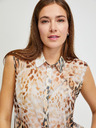Guess Ανοιχτό καφέ γυναικείο πουκάμισο με μοτίβο Guess