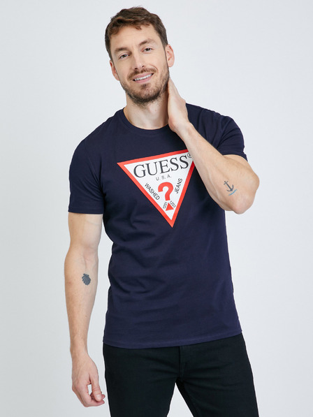 Guess Ανδρικό μπλουζάκι Guess σε σκούρο μπλε χρώμα