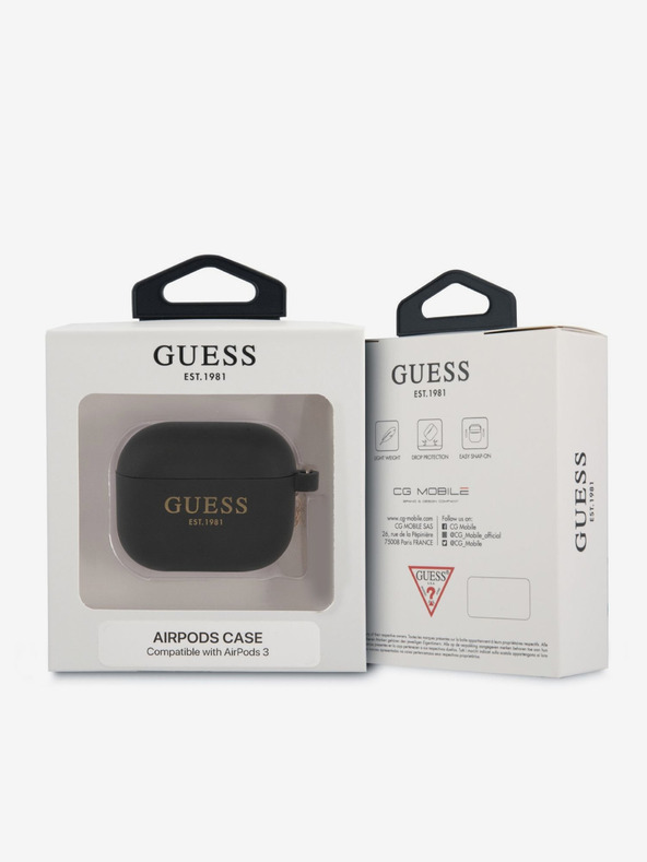 Guess Guess 4G Charm θήκη σιλικόνης για AirPods 3 Μαύρο