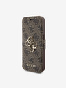 Guess Guess PU Leather 4G θήκη βιβλίου με μεταλλικό λογότυπο για iPhone 15 Pro Max καφέ