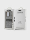 DKNY Κάλυμμα PU Leather Repeat Pattern Tonal Stripe Back Cover για iPhone 14 Pro Max Μπεζ DKNY
