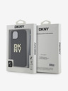 DKNY PU Leather Stack Logo Wrist Strap Back Cover για iPhone 15 Μαύρο DKNY