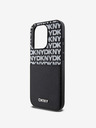 DKNY PU Leather Repeat Pattern Card Pocket Back Cover for iPhone 14 Pro Max Black DKNY