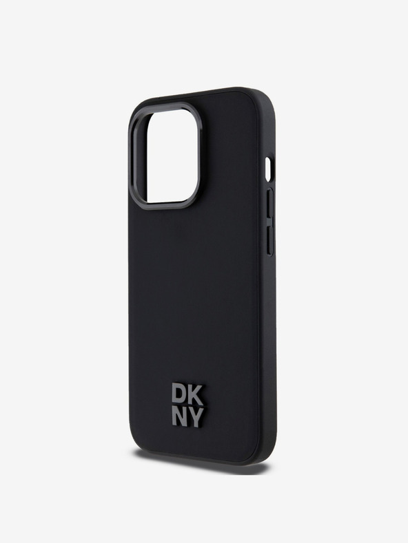 DKNY Πίσω κάλυμμα PU Leather Stack Logo Magsafe για iPhone 14 Pro Max Μαύρο DKNY