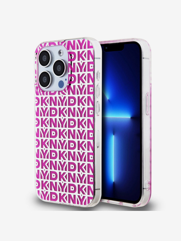 DKNY Πίσω κάλυμμα PC/TPU Επαναλαμβανόμενο μοτίβο για iPhone 15 Pro Max Ροζ DKNY