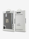 DKNY PU Leather Stack Logo Wrist Strap Back Cover για iPhone 14 Brown DKNY