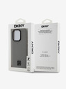 DKNY PU Leather Stack Logo Magsafe Back Cover για iPhone 15 Pro Max Grey DKNY
