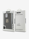 DKNY PU Leather Stack Logo Wrist Strap Back Cover για iPhone 14 Pro Brown DKNY