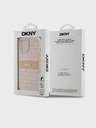 DKNY PU Leather Repeat Pattern Tonal Stripe Back Cover για iPhone 15 Pink DKNY