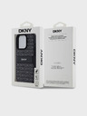 DKNY Κάλυμμα PU Leather Repeat Pattern Tonal Stripe Back Cover για iPhone 14 Pro Max Μαύρο DKNY