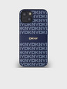 DKNY PU Leather Repeat Pattern Tonal Stripe Back Cover για iPhone 14 Blue DKNY
