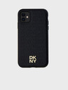 DKNY Πίσω κάλυμμα PU Leather Repeat Pattern Stack Logo Magsafe για iPhone 11 Μαύρο DKNY