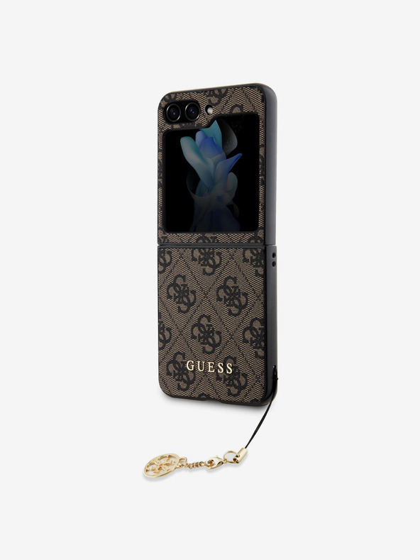 Guess Guess 4G Charm πίσω κάλυμμα για Samsung Galaxy Z Flip 5 καφέ