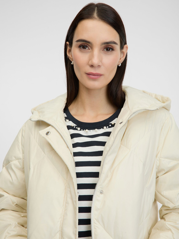 Orsay Κρεμ γυναικείο καπιτονέ παλτό ORSAY