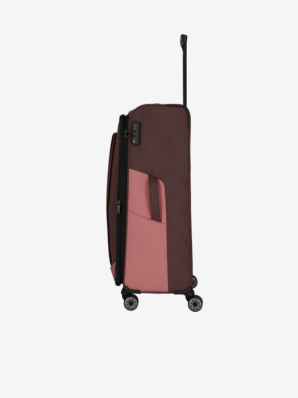 Travelite Ροζ και καφέ Travelite Viia 4w L