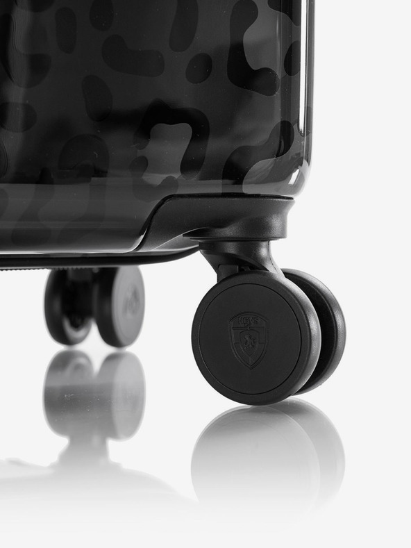 Heys Μαύρη ταξιδιωτική βαλίτσα με σχέδια Heys Μαύρη λεοπάρδαλη S