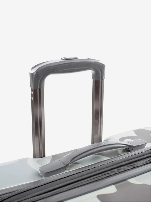 Heys Ταξιδιωτική βαλίτσα Heys White Camo με γκρι μοτίβο L