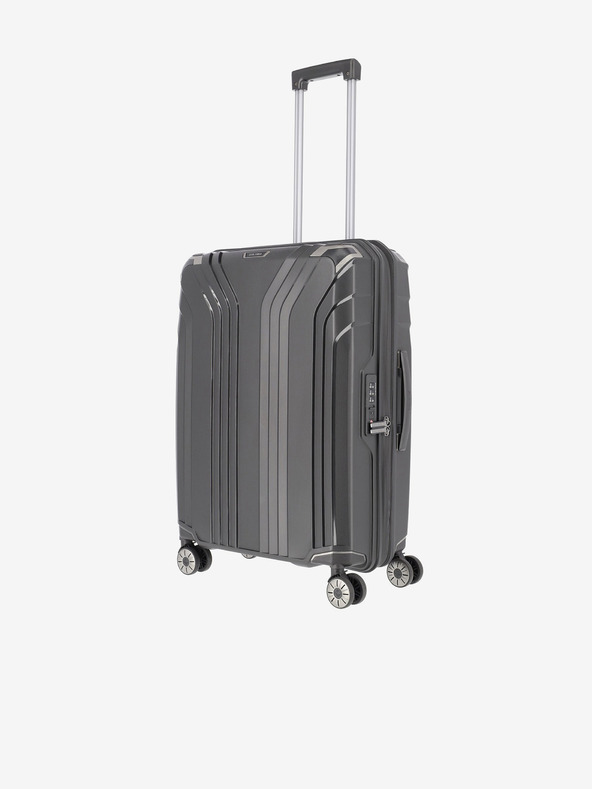 Travelite Σετ τριών ταξιδιωτικών βαλιτσών Travelite Elvaa 4w S,M,L Μαύρο
