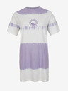 O'Neill Μωβ και λευκό γυναικείο μοτίβο O'Neill WOW T-SHIRT DRESS